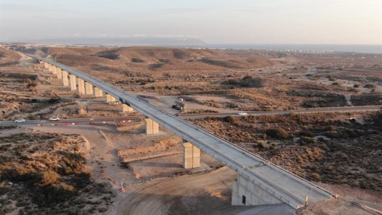 Tramo del trazado en el que se licita el montaje de vía en el AVE entre Murcia y Almería. | ADIF ep tramo del trazado en el que se licita el montaje de via en el ave entre murcia y almeria