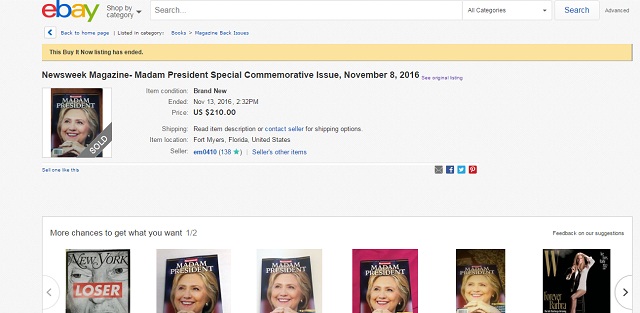 ebay newsweek clinton