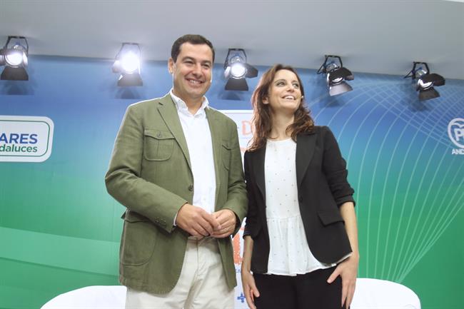 Andrea Levy, hoy junto a Juanma Moreno | EUROPA PRESS ep andrea levy hoya juanma moreno
