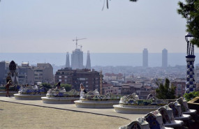 ep archivo   vista del skyline de barcelona desde el park guell