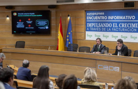 ep el director general de sage iberia jose luis martin zabala durante el encuentro informativo