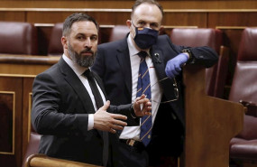 ep el lider de vox santiago abascal izda en el congreso
