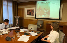 ep el ministro de sanidad salvador illa y la vicepresidenta teresa ribera mantienen una