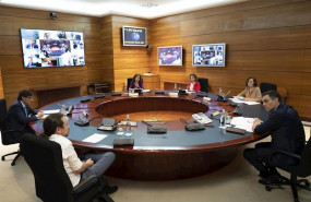 ep el presidente del gobierno pedro sanchez el vicepresidente pablo iglesias el ministro de sanidad