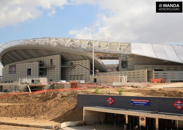 Imagen del estadio Wanda Metropolitano y la estación de Metro | ATLÉTICO DE MADRID ep imagenestadio wanda metropolitanola estacionmetro