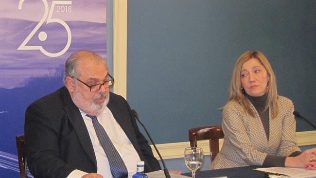 José Esmoris e Inés Anitua (Acicae) en la rueda de prensa en Bilbao | EUROPA PRESS ep jose esmoris e ines anitua acicae enruedaprensabilbao