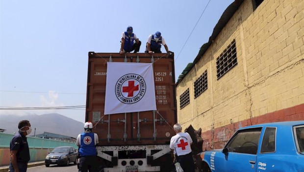 ep llegada de un cargamento de ayuda humanitaria de la federacion internacional de cruz roja ficr a