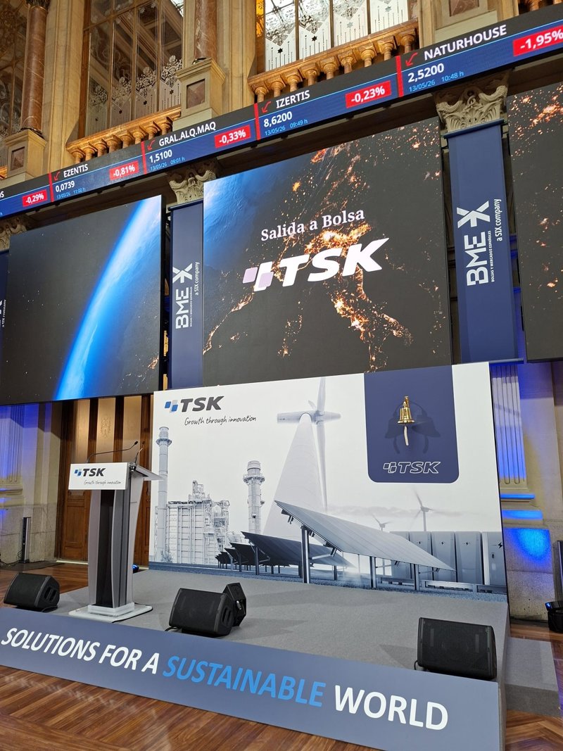 TSK debuta con subidas del 4,6% en la primera salida a Bolsa en Espa&ntilde;a de 2026