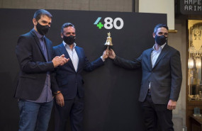 ep sergio aguado vicente montesinos y alfredo r cebrian directivos de cuatroochenta en su debut en