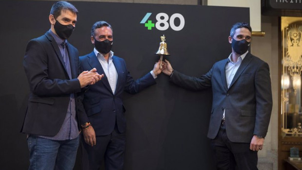 ep sergio aguado vicente montesinos y alfredo r cebrian directivos de cuatroochenta en su debut en