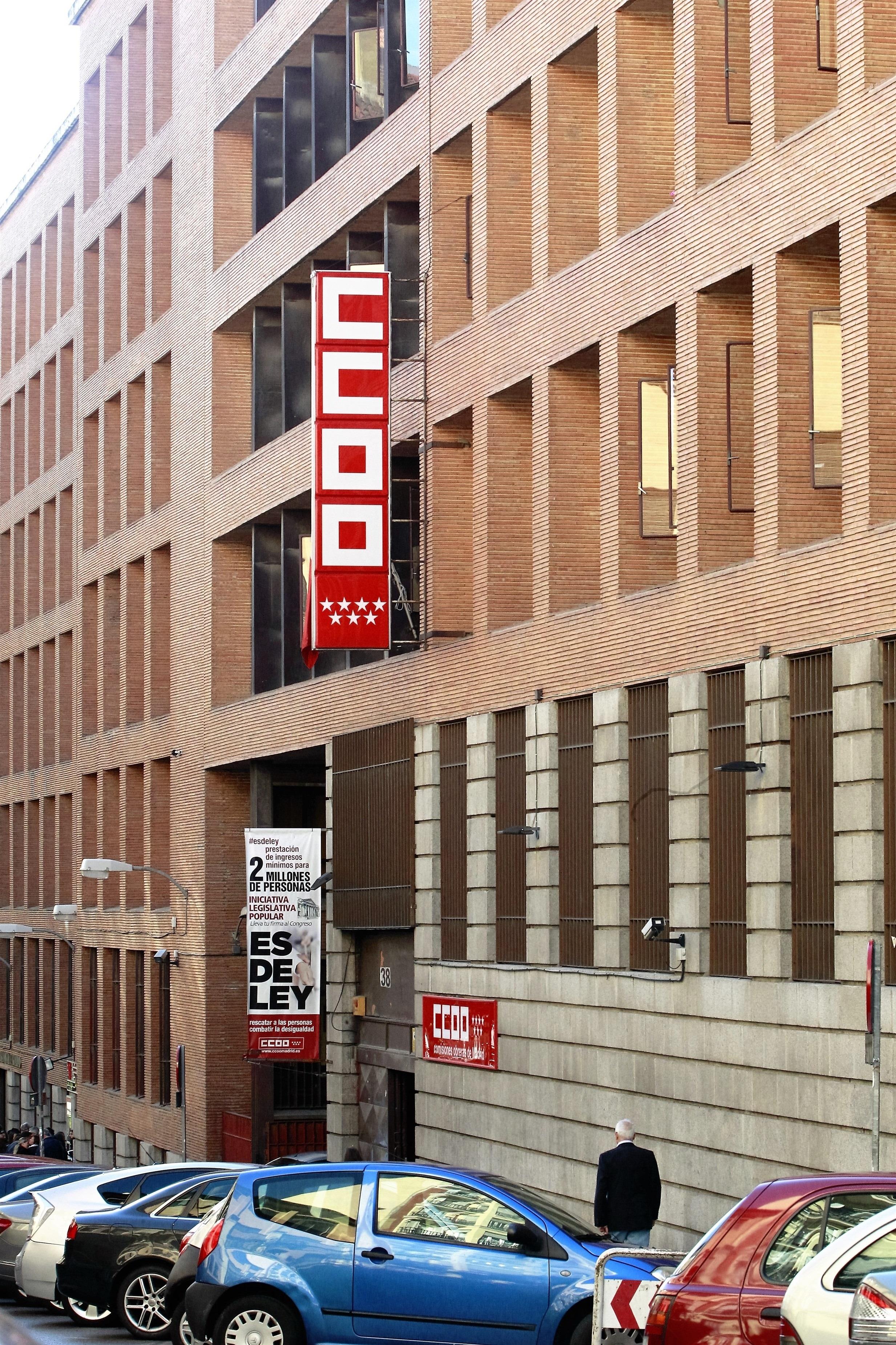 Seu CCOO, logo de Comissions Obreres, edifici | Europa Press ep seu ccoo logocomissions obreres edifici