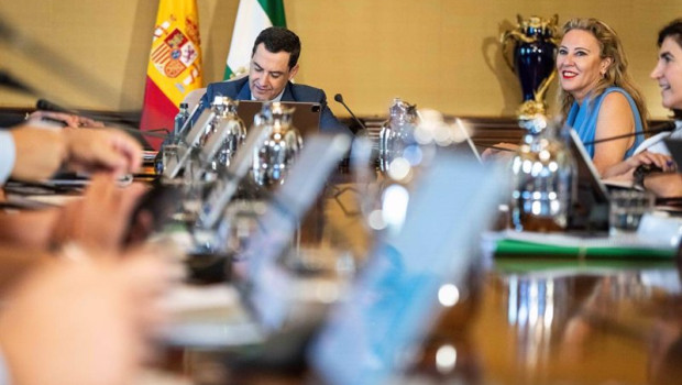ep archivo   el presidente de la junta de andalucia juanma moreno preside una reunion del consejo de