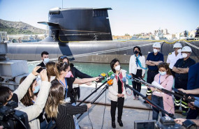 ep archivo   la ministra de defensa margarita robles visita el submarino s 81 isaac peral en