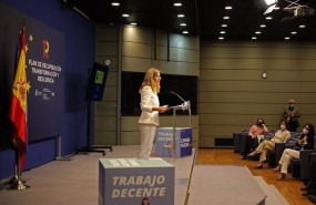 ep archivo   la ministra de trabajo y economia social yolanda diaz durante la presentacion de las