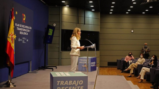 ep archivo   la ministra de trabajo y economia social yolanda diaz durante la presentacion de las