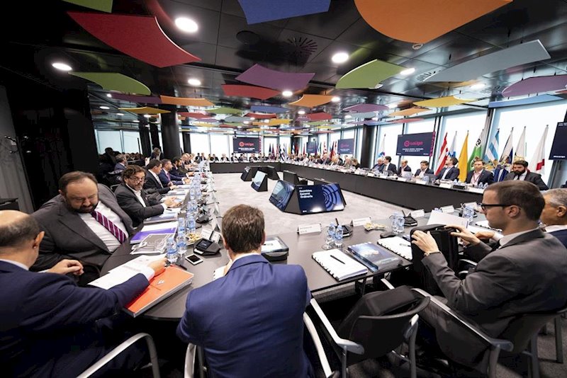 ep asamblea general de laliga en la sede de la patronal de clubs en madrid