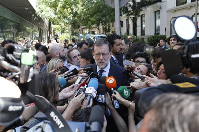 Declaraciones de Rajoy a las puertas de la sede del PP | EUROPA PRESS ep declaracionesrajoylas puertasla sedepp