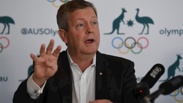 ep el ceo del comite olimpico australiano matt carroll se dirige a los medios