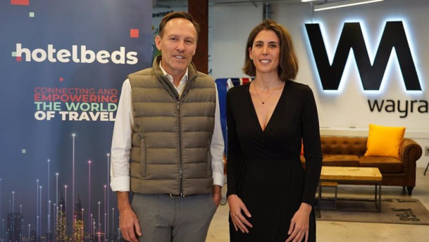 ep el consejero delegado de hotelbeds nicolas huss y la directora de telefonica open innovation