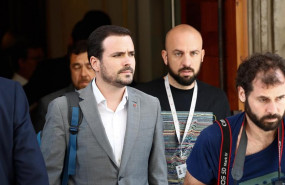 ep el coordinador federal de izquierda unida iu alberto garzon sale del congreso de los diputados