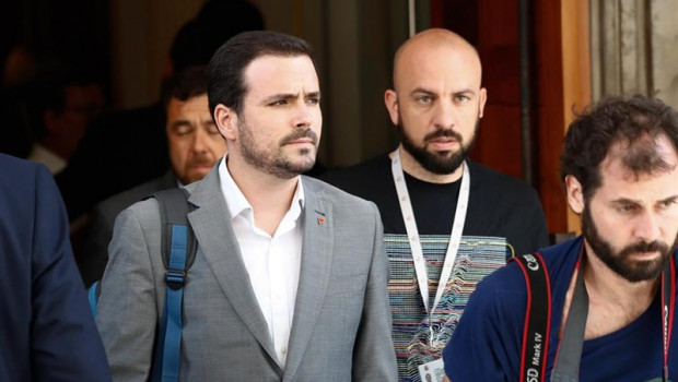 ep el coordinador federal de izquierda unida iu alberto garzon sale del congreso de los diputados
