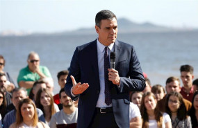 ep el presidente del gobierno y lider del psoe pedro sanchez interviene en un mitin en los alcazares