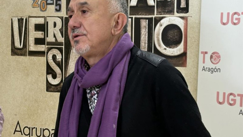 El secretario general confederal de UGT, Pepe Álvarez, en Ejea de los Caballeros. | EUROPA PRESS ep el secretario general confederal de ugt pepe alvarez en ejea de los caballeros