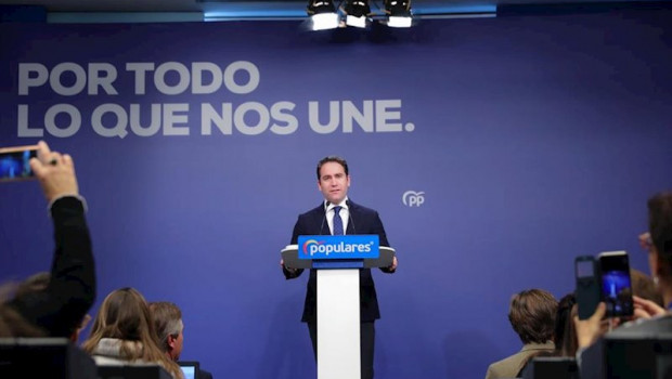 ep el secretario general del partido popular teodoro garcia egea durante su intervencion en la noche