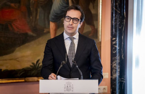 ep el vicepresidente primero y ministro de economia comercio y empresa carlos cuerpo durante el acto