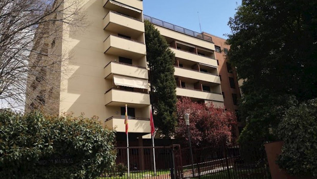 ep fachada de la residencia para mayores casasolar ubicada junto al puente de los franceses donde