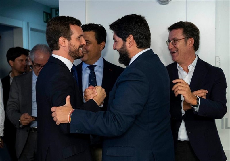 ep fernando lopez miras junto a pablo casado antes del comite ejecutivo nacional