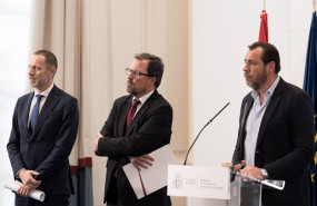 ep i d el presidente de adif angel contreras marin el presidente de renfe raul blanco y el ministro