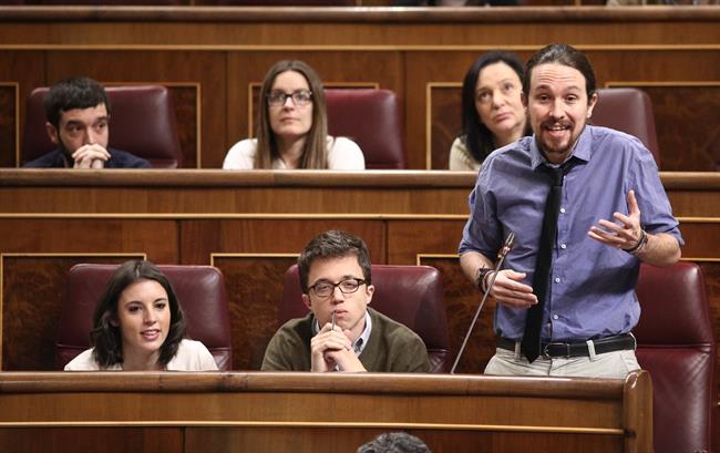 Irene Montero, Íñigo Errejón y Pablo Iglesias | EUROPA PRESS ep irene montero inigo errejonpablo iglesias 20170419135702