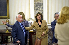 ep la fiscal general del estado dolores delgado saluda al teniente fiscal del supremo luis navajas
