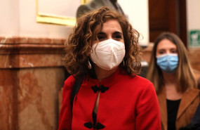 ep la ministra de hacienda maria jesus montero a su salida de una sesion plenaria en el congreso de