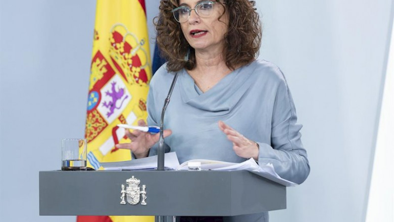 ep la ministra de hacienda y portavoz del ejecutivo maria jesus montero en rueda de prensa en el