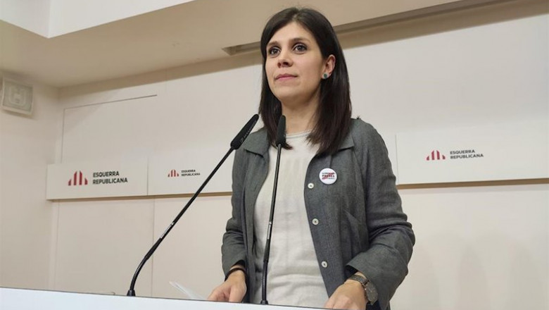ep la portavoz de erc marta vilalta en rueda de prensa tras la reunion de la ejecutiva del partido