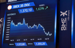 ep paneles del ibex en el palacio de la bolsa de madrid a 3 de abril de 2025 en madrid espana el