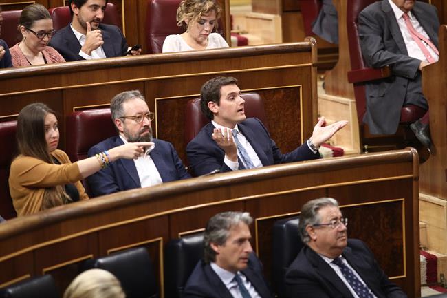 Albert Rivera durante el debate de la moción de censura | EUROPA PRESS ep albert rivera durantedebatela mocioncensura