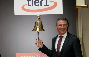 ep archivo   el consejero delegado de tier1 javier rubio en el toque de campana de la empersa en el