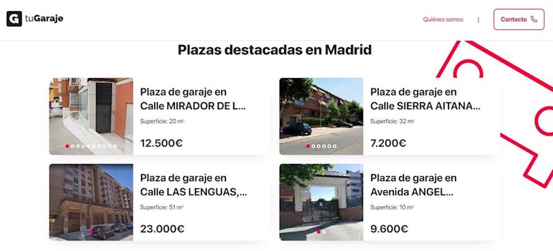 Captura del portal 'TuGaraje.Com' | ALISEDA ep captura del portal tugarajecom