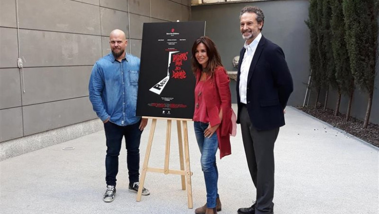 ep de izquierda a derecha alejandro ibanez lydia bosch y andres conde en la presentacion del corto ep de izquierda a derecha alejandro ibanez lydia bosch y andres conde en la presentacion del corto
