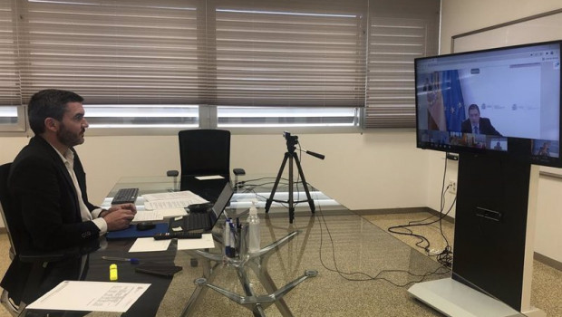 ep el consejero antonio luengo durante su intervencion en la reunion telematica del consejo