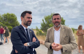 ep el conseller de empresa y trabajo roger torrent y el alcalde de mont roig del camp fran morancho