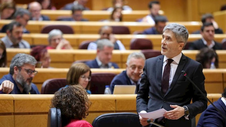 El ministro del Interior, Fernando Grande-Marlaska, durante la primera sesión de control al Gobierno de coalición PSOE y Unidas Podemos de la XIV Legislatura en el Senado, en Madrid (España), a 11 de febrero de 2020. | Jesús Hellín - Europa Press ep el ministro del interior fernando grande-marlaska durante la primera sesion de control al