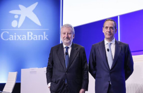 ep el presidente de caixabank tomas muniesa i y el ceo de caixabank gonzalo gortazar d durante la