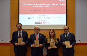 ep el presidente de foment josep sanchez llibre junto al vicepresidente coordinador del iee jordi