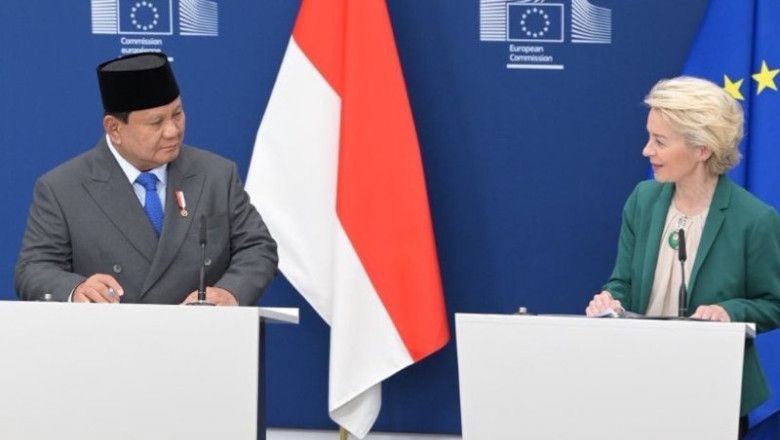 ep el presidente de indonesia prabowo subianto i y la presidenta de la comision europea ursula von