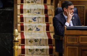 ep el presidente del gobierno pedro sanchez durante la segunda sesion de la mocion de censura en el ep el presidente del gobierno pedro sanchez durante la segunda sesion de la mocion de censura en el