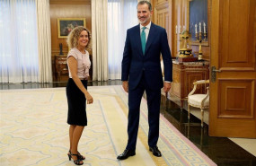 ep el rey felipe vi recibe este jueves a la presidenta del congreso meritxell batet en el palacio de